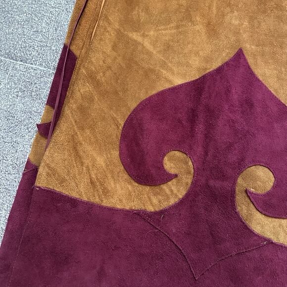 Women's Vintage 70's Santa Fe Leather Co Suede Handmade Vest Ponco Jacket Sz 10 - Picture 6 of 7